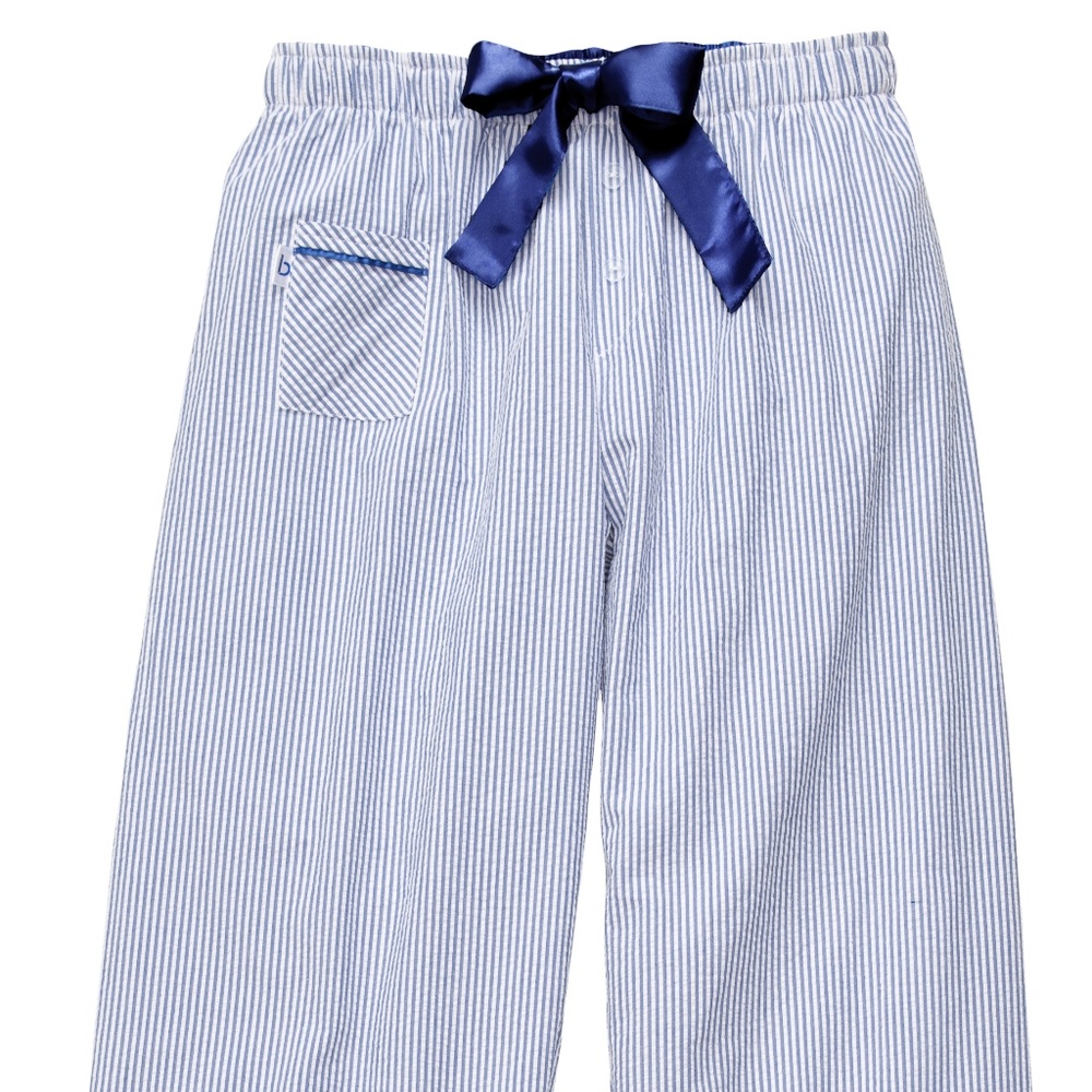 Seer Sucker PJ Pant - Blue Stripe